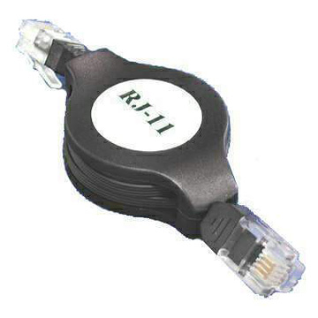  Retractable USB Cable (RJ11-RJ11 Internet Cable) (Un câble USB rétractable (RJ11-RJ11 Internet par câble))