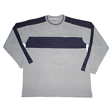  Men`s Long Sleeve Round-Neck T-Shirt ( Men`s Long Sleeve Round-Neck T-Shirt)