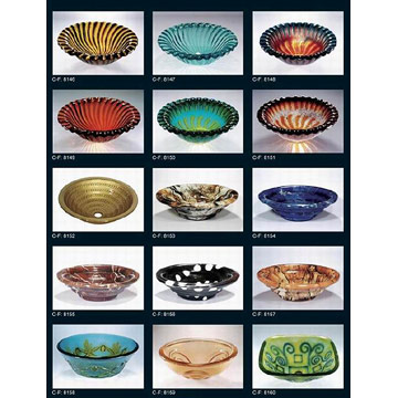  Artistic Glass Basins, Glass Sinks, Wash Basin (Artistic Glass Basins, Verre puits, d`un lavabo)