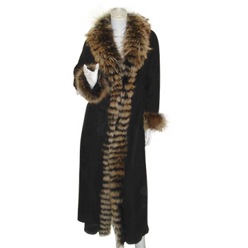  Sheep Fur with Raccoon Coat