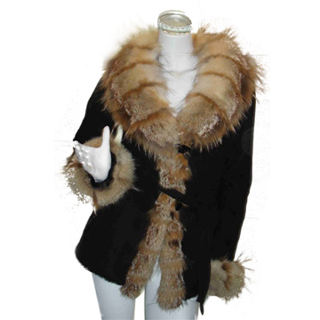  Sheep Fur with Sand Fox and Raccoon Garment (Овцы Мех с песком Лиса и енот одежды)