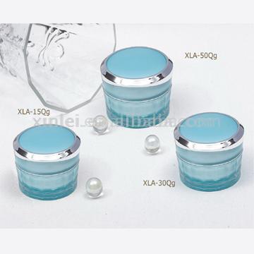  Square Cream Jars with Spray Painting (Square Pommadiers avec Spray Painting)