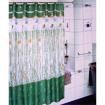  Polyester Pongee Shower Curtain ( Polyester Pongee Shower Curtain)