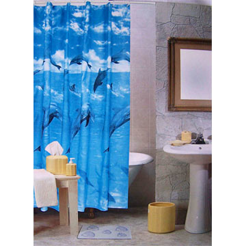  Polyester Pongee Shower Curtain ( Polyester Pongee Shower Curtain)