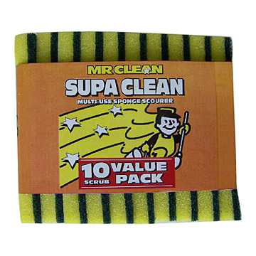  Abrasive Scourers with Sponge ( Abrasive Scourers with Sponge)