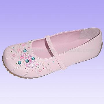  Girl`s Shoes with PVC Lining and Sequins (Girl`s обуви с подкладкой из ПВХ и блестки)