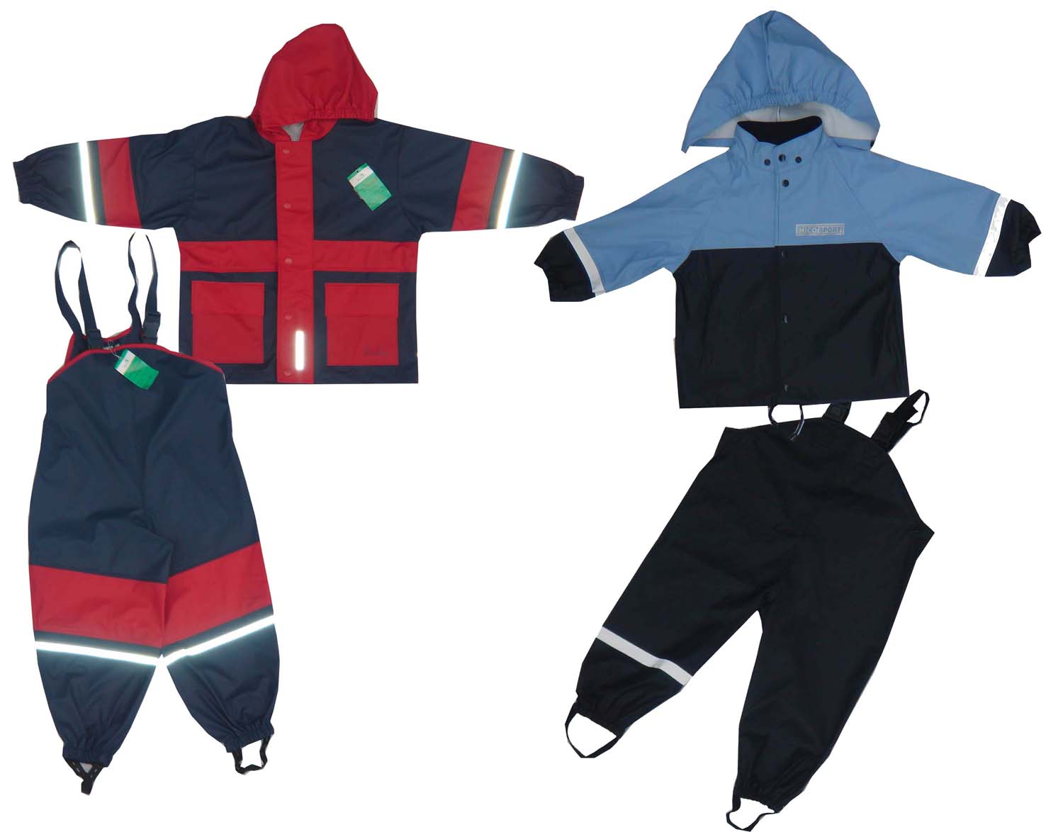  2pc Reflective PU Coated Garment Set