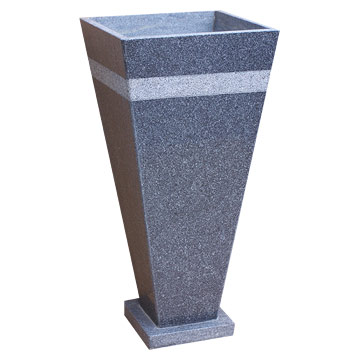  Grey High Tapered Pot With Base ( Grey High Tapered Pot With Base)