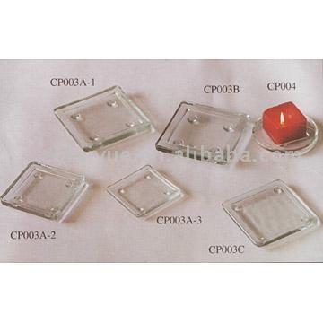  Square Candle Plates ( Square Candle Plates)