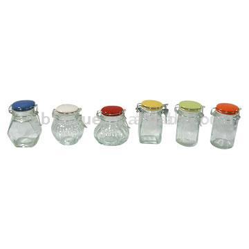  Glass Jars with Ceramic Lids (Bocaux avec des couvercles en verre céramique)