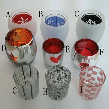  Double Wall Electroplated Glass Cups with Decal (Électrolytiques en verre à double paroi tasses avec Decal)