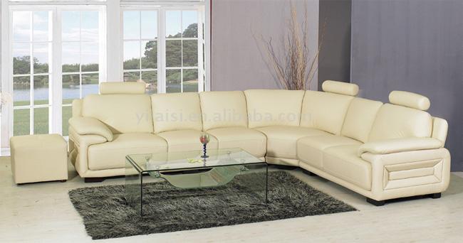  Corner Leather Sofa (Мягкий кожаный уголок с диваном)