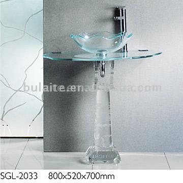  Glass Basin with Bedplate and Crystal Pedestal and Pop up (Стекло бассейне с станине и кристаллов Пьедестал и всплывающих)