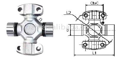  Universal Joint with 2 Wings and 2 Plain Round Bearings