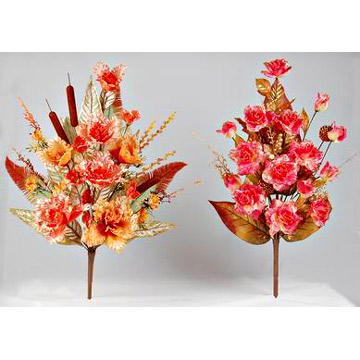  Peony and Rose Bushes (Hand-Wrapped)