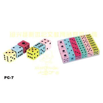  Erasers (Dice Shape) (Radierer (Würfel-Form))