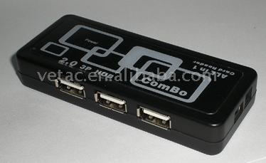  USB 2.0 All In 1 Card Reader and USB2.0 Hub Combo (USB 2.0 все в 1 Card Reader и USB2.0 концентратор Combo)