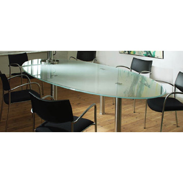  Glass Oval Table (Стекло овальный стол)
