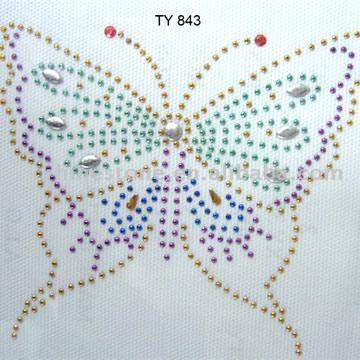  Butterfly hot fix Rhinestone Motif (Butterfly Hot Fix Motif Strass)