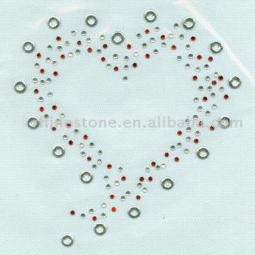  Heart-Shaped Rhinestone Motif ( Heart-Shaped Rhinestone Motif)