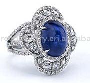  18K White Gold Sapphire & Diamond Ring (18K White Gold Sapphire & Diamond Ring)