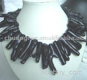  Black Coral Necklace (Черный, бусы из кораллов)