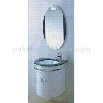   Oval Shaped Lighted Mirror Black With Sparkle Paint Decro (De forme ovale Lighted Mirror Black Sparkle Avec Paint Decro)