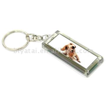  Solar Powered LCD Flashing Keychain ( Solar Powered LCD Flashing Keychain)