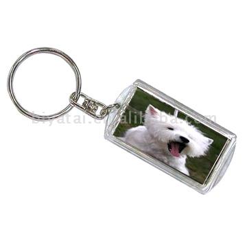  Solar Powered LCD Flashing Keychain (Solar Powered LCD Flashing Keychain)