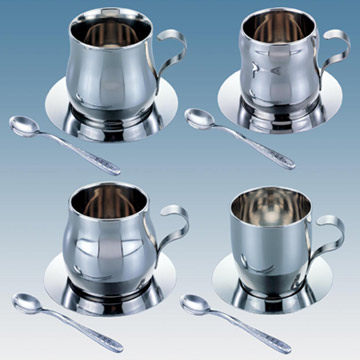  Stainless Steel Double-Layer Coffee Cups (Нержавеющая сталь двухслойного кофейных чашек)