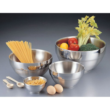  Stainless Steel Double-Layer Mixing Bowls ( Stainless Steel Double-Layer Mixing Bowls)