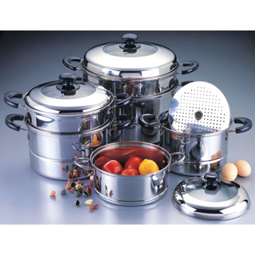  Stainless Steel Steamer Pots (Нержавеющая сталь Пароход Горшки)