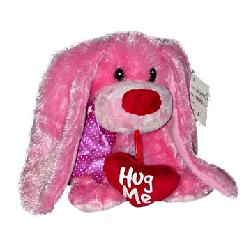  Hug Me / Love Me Pink Puppy with Long Ear