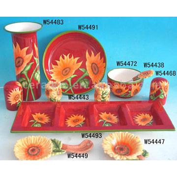 Ceramic Tableware (Sunflower Design) ( Ceramic Tableware (Sunflower Design))