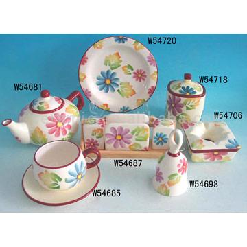  Ceramic Tableware (Daisy Design) ( Ceramic Tableware (Daisy Design))