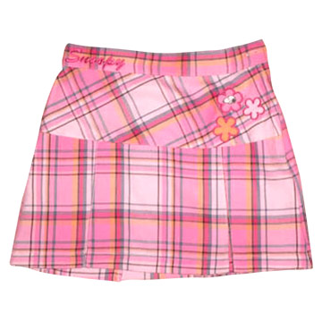  Girls` Check Pleated Skirt ( Girls` Check Pleated Skirt)