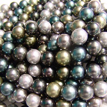  Mother-of-Pearl Round Strands (Mother-of-Pearl-Runde Strands)