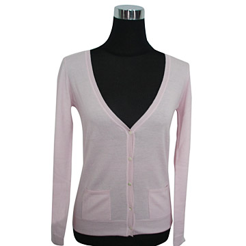  Ladies` V-Neck Cardigan ( Ladies` V-Neck Cardigan)