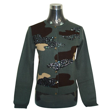  Ladies` Round Collar Cardigan ( Ladies` Round Collar Cardigan)