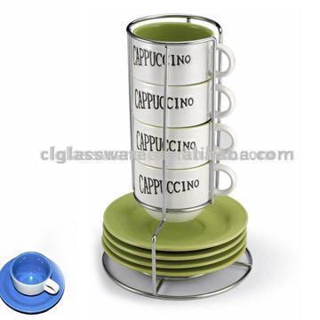  Ceramic Cups (4pcs Set) (Tasses en céramique (4pcs Set))
