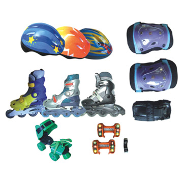  In-Line Skate, Helmet, Protector