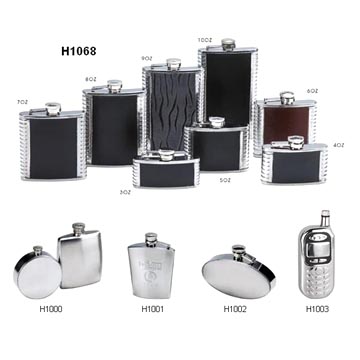  Stainless Steel Hip Flasks (Stainless Steel Hip Flacons)