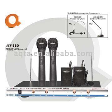  4 Channels Wireless Micophone