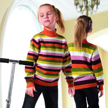  Kids` Colorful Stripe Sweater ( Kids` Colorful Stripe Sweater)