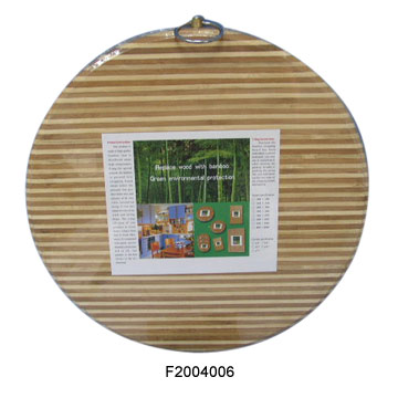  Bamboo Chopping Board with Metal Ring