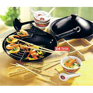  19pc Wok Set (19pc Вок Установить)