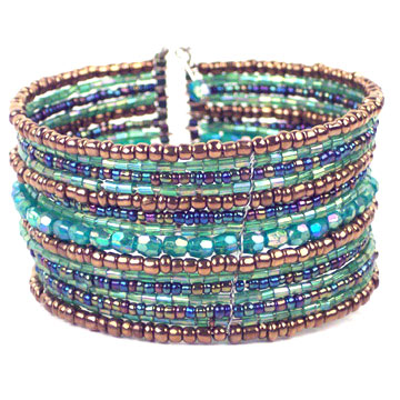  Plastic Beads with Glass Beads Bangle (Perles de plastique avec des perles de verre Bangle)