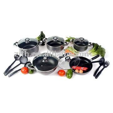  16pcs Aluminum Non-Stick Cookware Set (16pcs алюминиевый антипригарным покрытием Установить)
