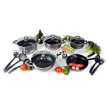  16pcs Aluminum Non-Stick Cookware Set (16pcs aluminium ustensiles antiadhésifs Set)