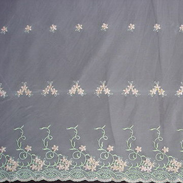  Flower Pattern Embroidered Mesh Fabric (Blume Muster bestickt Mesh Fabric)